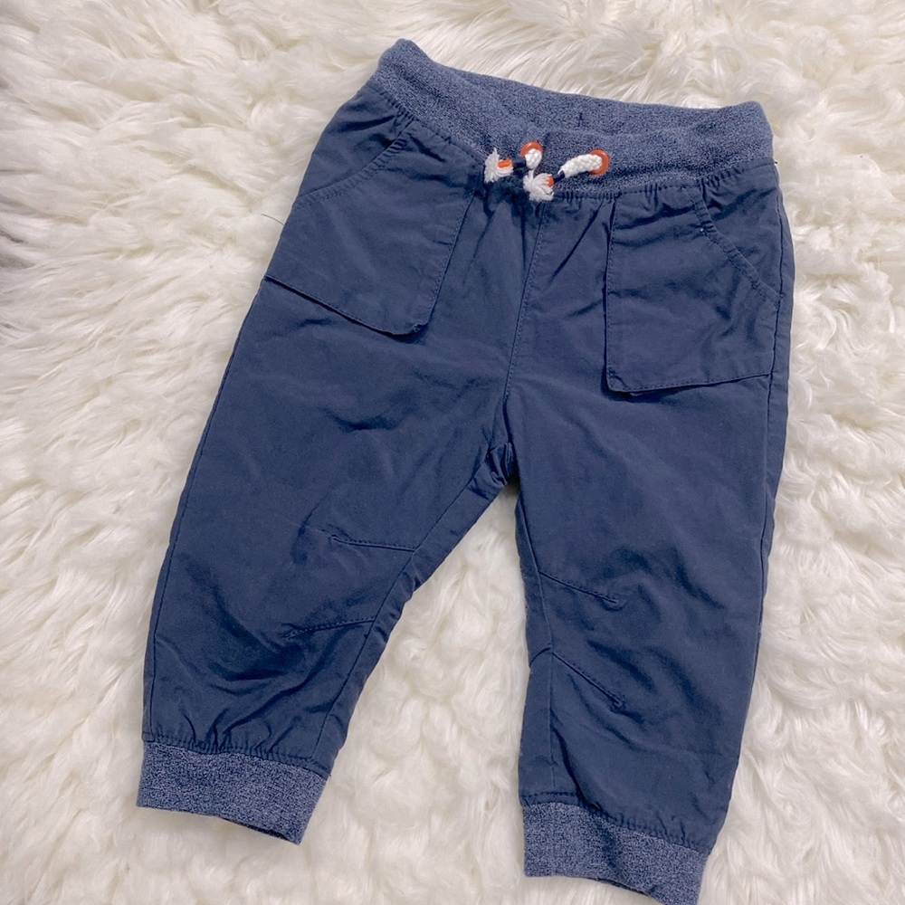Cat & Jack Gray  Blue Baby Boy Joggers Lining Pants Size 12M !